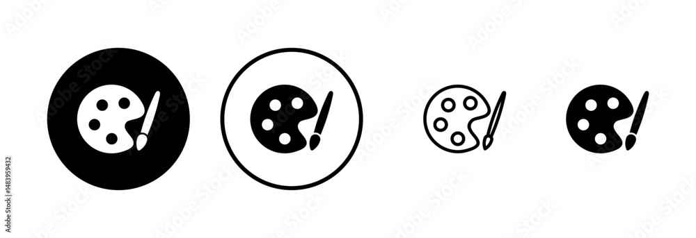 Paint icon logo design. paint brush sign and symbol. paint roller icon vector Paint icon logo design. paint brush sign and symbol. paint roller icon vector