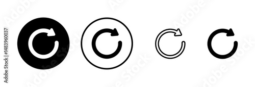 Refresh icon logo design. Reload sign and symbol. Update icon.