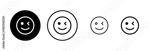 Smile icon logo design. smile emoticon icon. feedback sign and symbol
