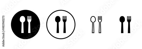 spoon and fork icon logo design. spoon, fork and knife icon vector. restaurant sign and symbol