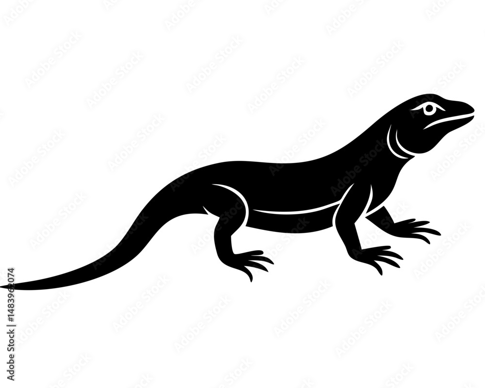 Fototapeta premium Creative details beautiful monitor lizard Vector Illustration