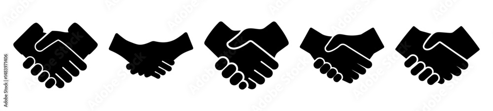 Obraz premium Diverse representations of a handshake signifying agreement and mutual respect in business