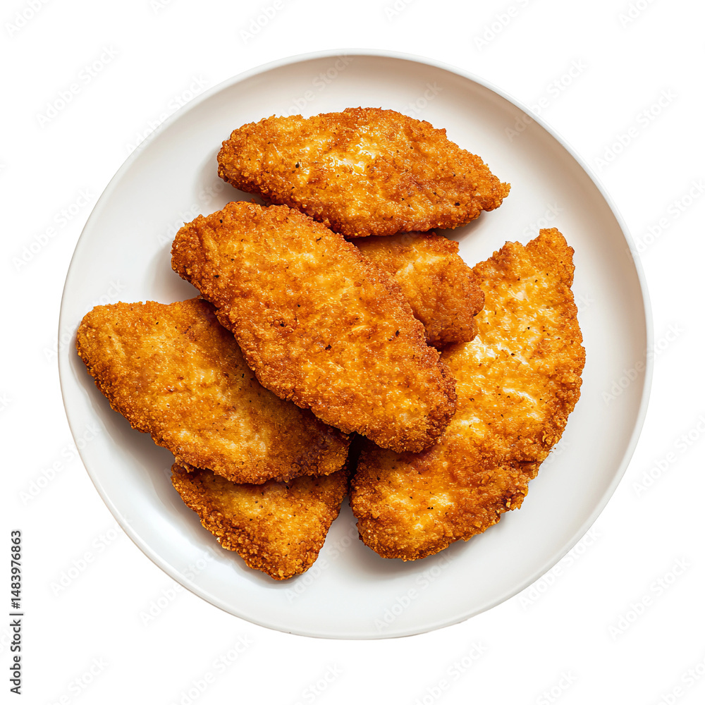 delicious schnitzel meal flat lay on white plate
delicious schnitzel meal flat lay on white plate