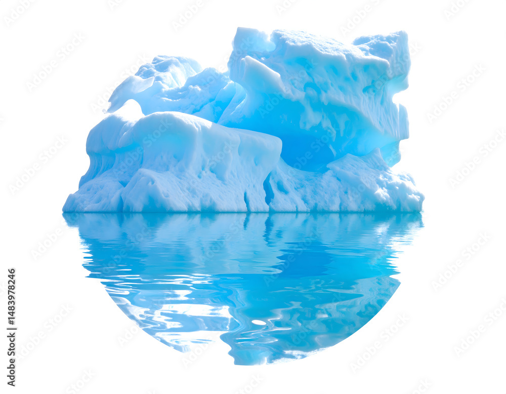 Fototapeta premium Iceberg Floats on Ocean Water