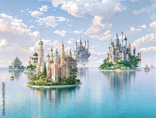 Pieces of time floating on water

