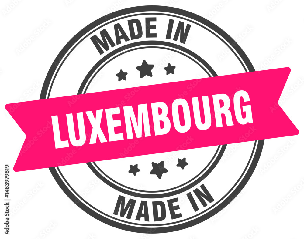 Made in Luxembourg round sign. Made in Luxembourg stamp. Made in Luxembourg round sign. Made in Luxembourg stamp.