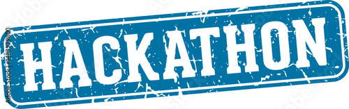 hackathon rectangular sign. hackathon stamp