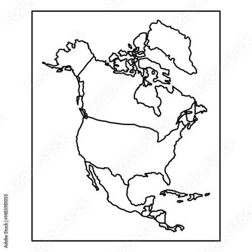 North america stroke continents map