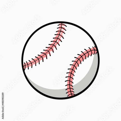 Baseball vector isolated on white
