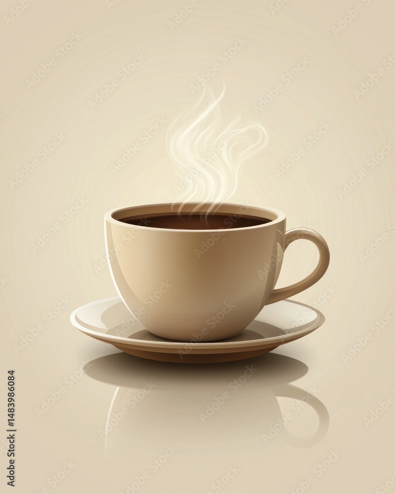 Obraz premium A steaming cup of coffee (1)