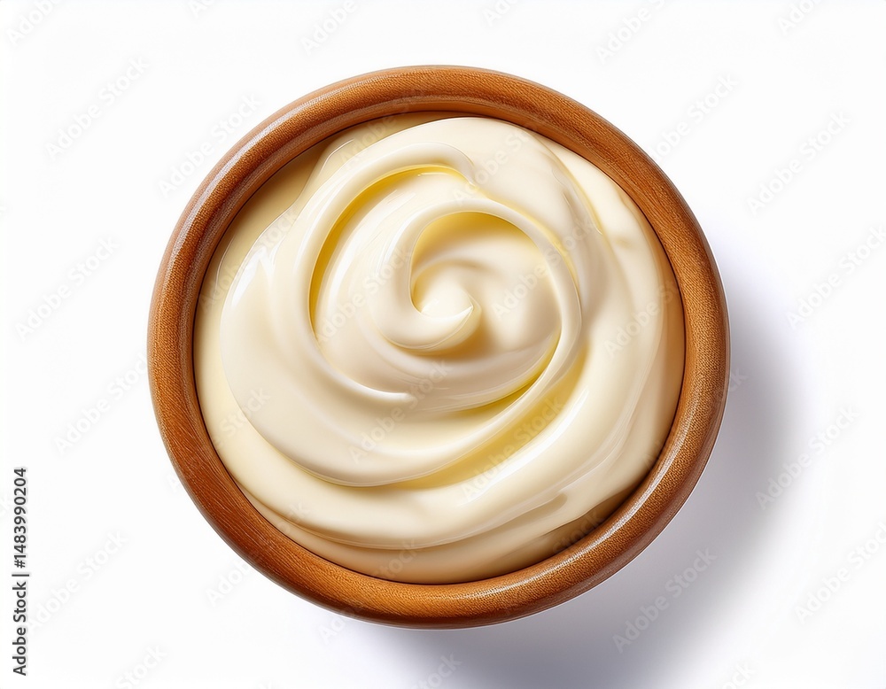 mayonnaise isolated on white background top view mayonnaise isolated on white background top view