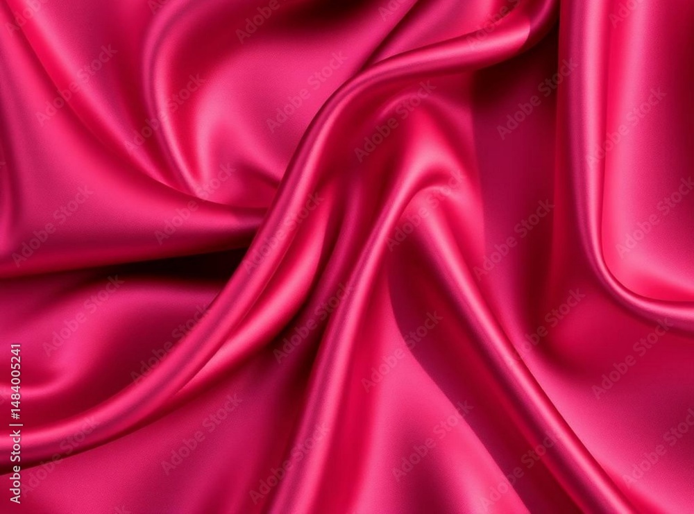 Fototapeta premium red satin background, silk texture for background, red satin smooth fabric background for celebration, ceremony or advertisement.