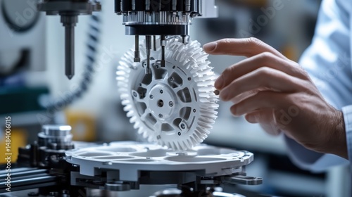 Precision Engineering: A Close-up of 3D-Printed Gear Manufacturing Process