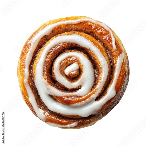 gourmet cinnamon roll served with modern aesthetic
