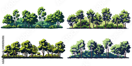 Green Serenity: Nature Tree Landscape Collection