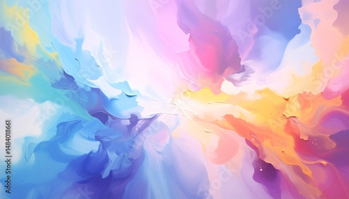 Palette knife splashing harmony. Background concept. Generated Image