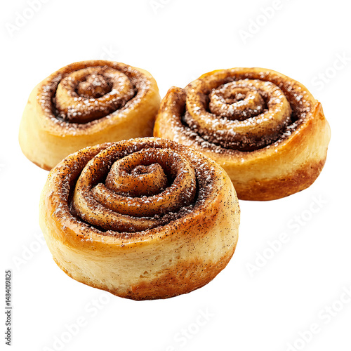 homemade cinnamon buns with sweet glaze close up
