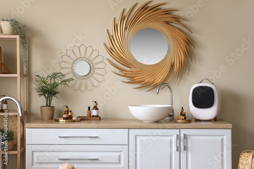 Interior of stylish bathroo...