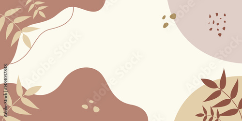 Simple Aesthetic Soft Design Background With Floral