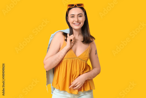 Beautiful young happy woman...