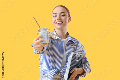 Young woman with chia seed ...