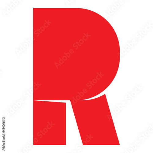 ARTISTIC RED LETTER R LOGO VE...