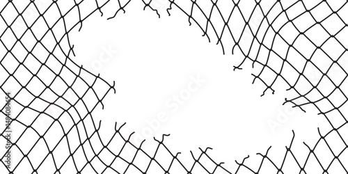 Vector seamless background dark green vector fence tower. Isolated on white modern background