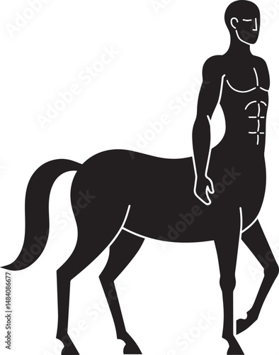 black centaur silhouette clip art preview