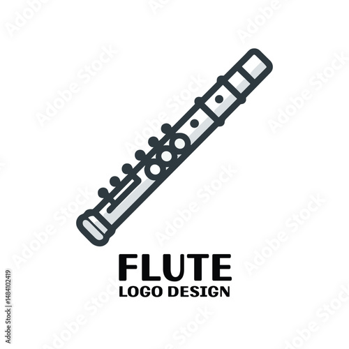  Flute Vector Logo Design