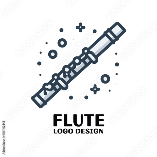  Flute Vector Logo Design