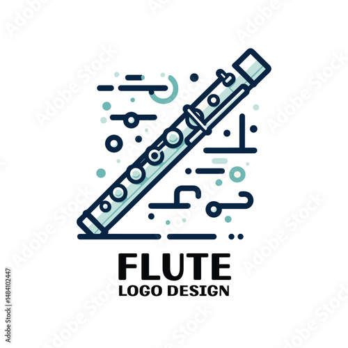  Flute Vector Logo Design