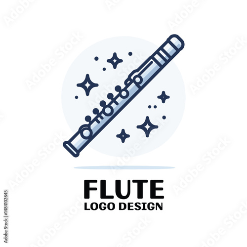 Flute Vector Logo Design
