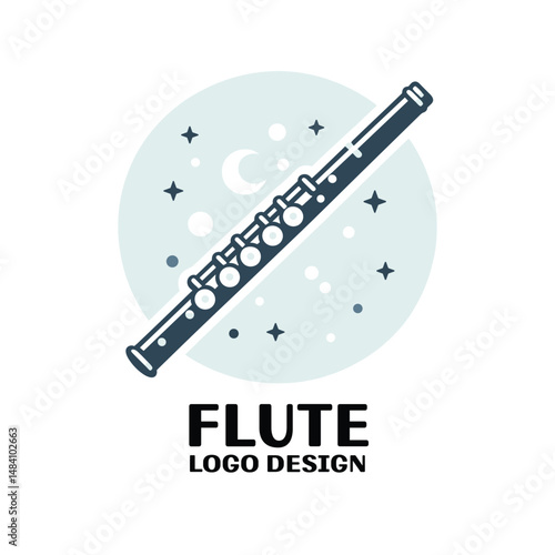  Flute Vector Logo Design