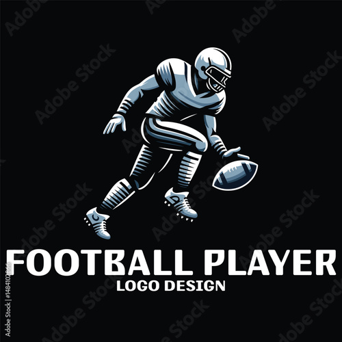 Football Player Vector Logo Design