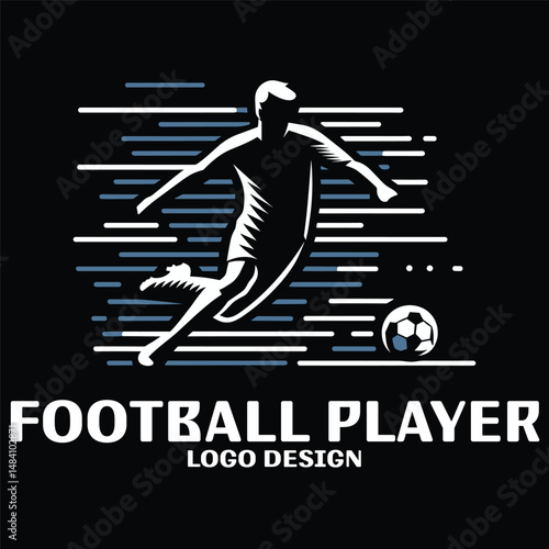 Football Player Vector Logo Design