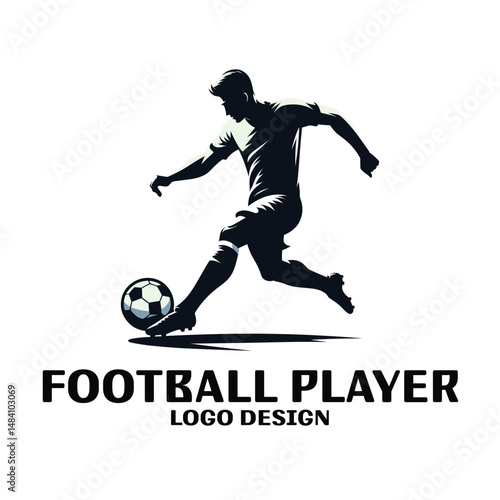 Football Player Vector Logo Design