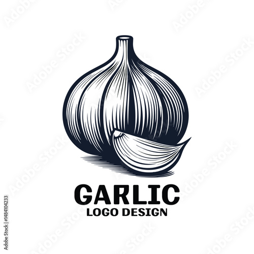 Garlic Vector Logo Design