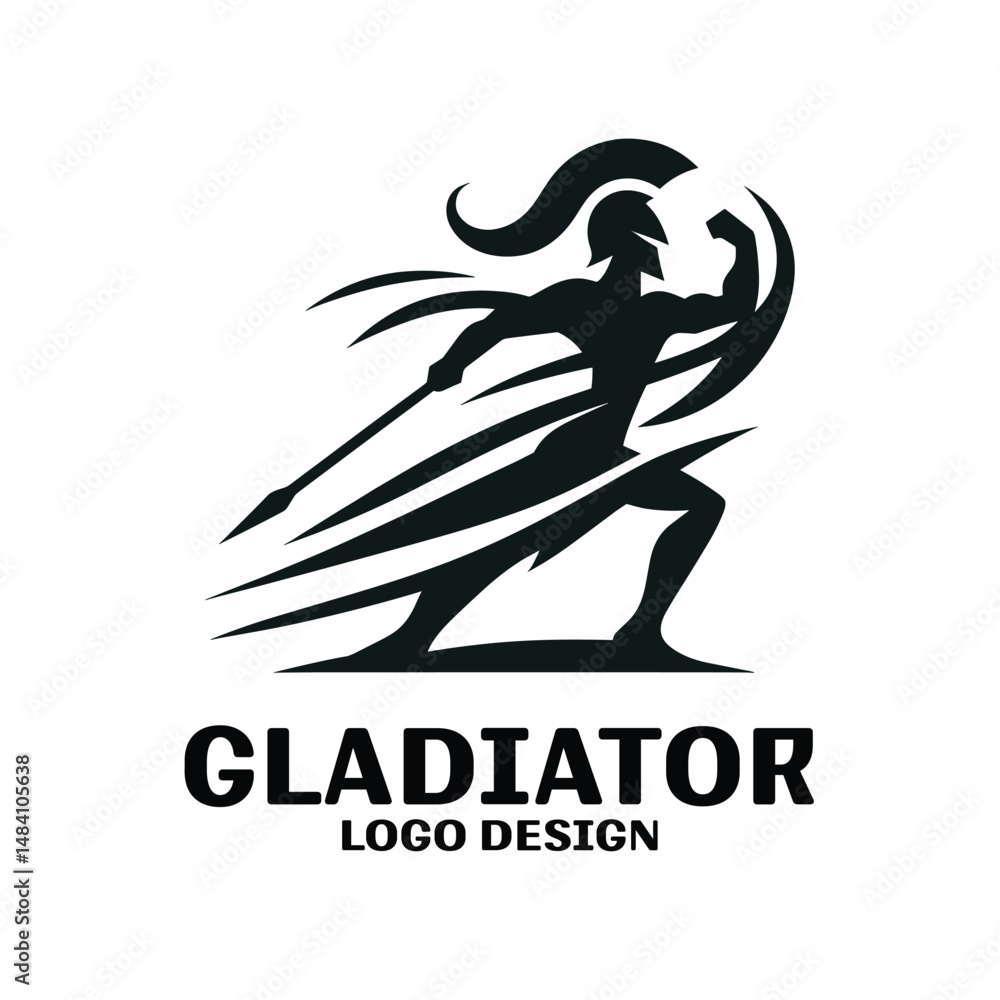 Fototapeta premium Gladiator Vector Logo Design