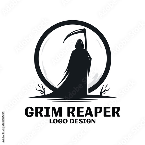 Grim Reaper Vector Logo Design