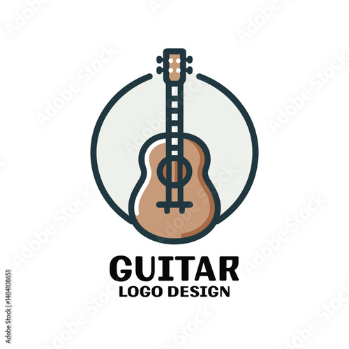 Guitar Vector Logo Design