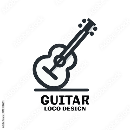 Guitar Vector Logo Design