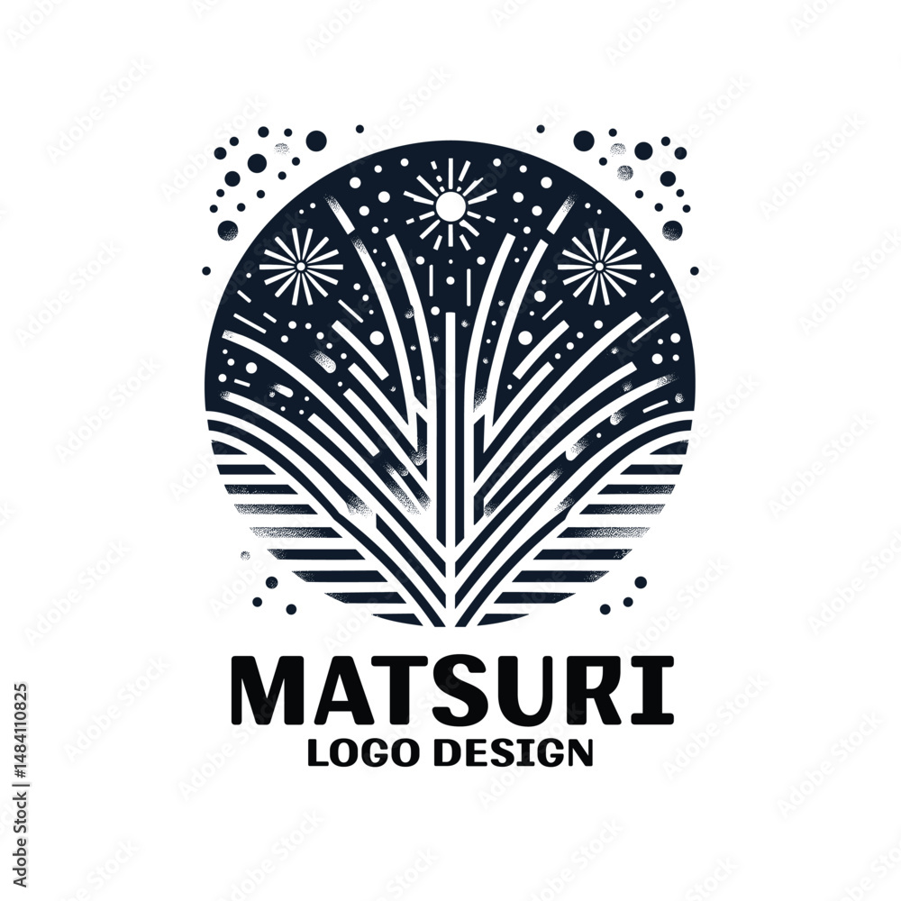 Naklejka premium Matsuri Vector Logo Design