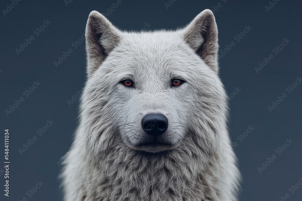 Obraz premium Majestic Arctic Wolf Portrait Wild Animal Nature Photography Wildlife Fur Canine Clo