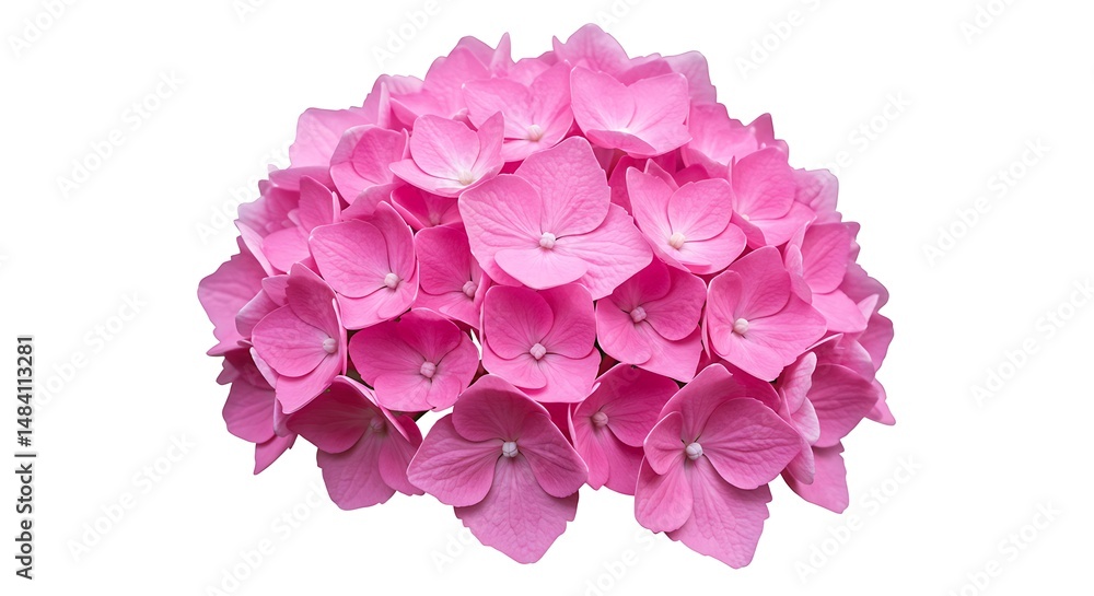 Fototapeta premium Pink Hydrangea: Delicate Sugar Bloom