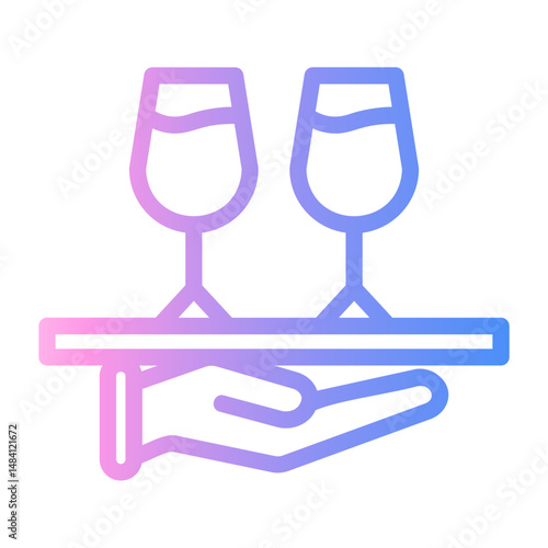 bartender Line Gradient Icon