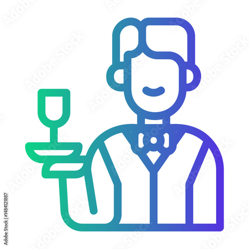 avatar Line Gradient Icon