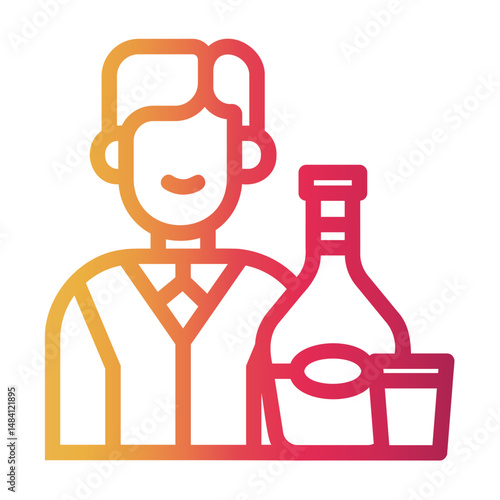 avatar Line Gradient Icon