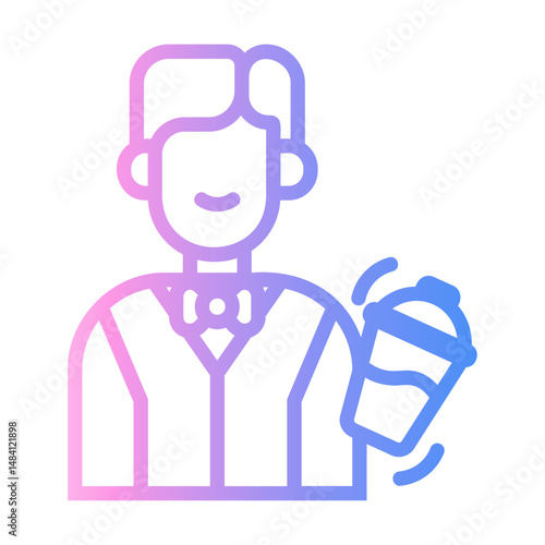 avatar Line Gradient Icon
