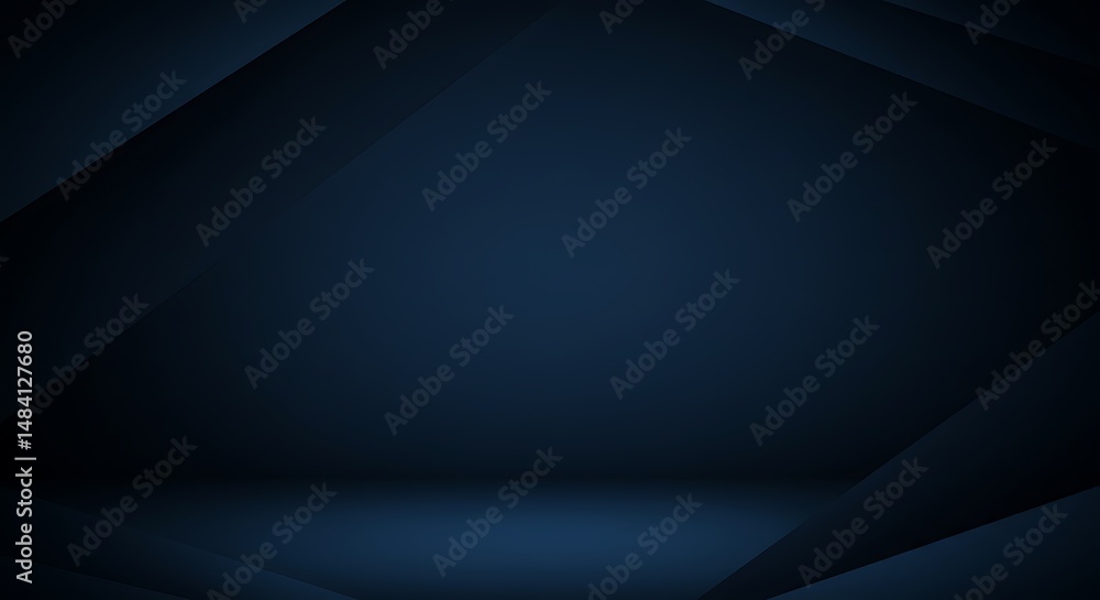 Midnight Blue Abstraction: Geometric Depth Midnight Blue Abstraction: Geometric Depth