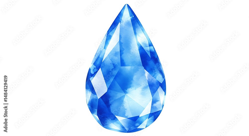 Obraz premium Sapphire's Teardrop Embrace